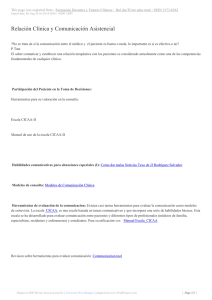 Relación Clínica y Comunicación Asistencial