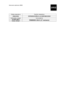 FEBRERO 2013 (2ª semana) Soluciones exámenes UNED Código asignatura