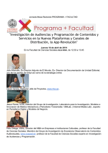 &#34;Investigación de Audiencias y Programación de Contenidos y
