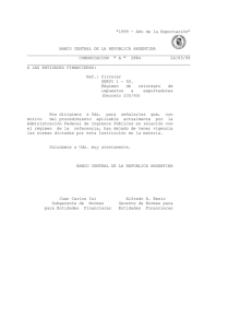 COMUNICACION "A" 2884 - 24/3/99 -