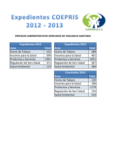 Expedientes 2013 Expedientes 2012 Area Total