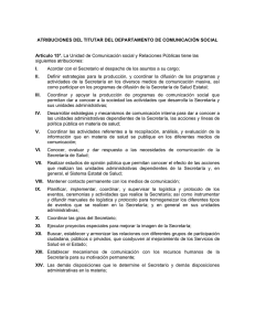 ATRIBUCIONES DEL TITULAR DE COMUNICACI N SOCIAL