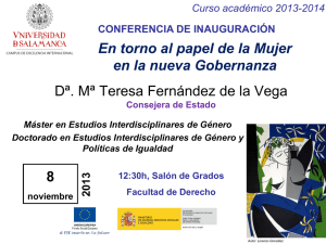 Dª. Mª Teresa Fernández de la Vega en la nueva Gobernanza