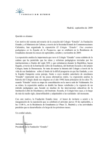 Invitación Exposición Colegio Estudio: Aventura Pedagógica