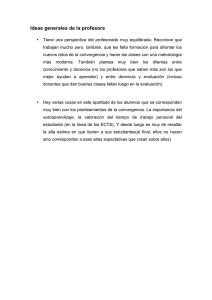 Comentario ideas generales de la profesora