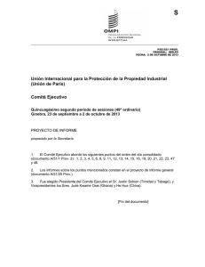 S Unión Internacional para la Protección de la Propiedad Industrial Comité Ejecutivo