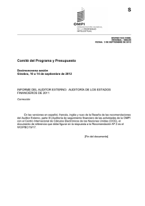 S Comité del Programa y Presupuesto Decimonovena sesión