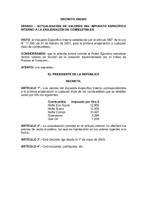Decreto Nº 208-003 del 28-05-03