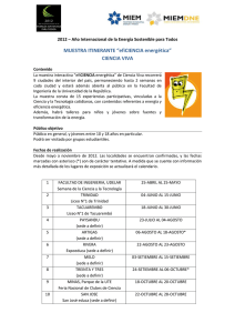 Muestra itinerante efiCIENCIA energética