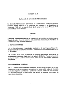 Reglamento de la Comisión Administradora