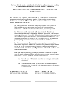 Borrador de texto sujeto a autenticación de las Partes de... en inglés y a revisión legal para exactitud, claridad y...