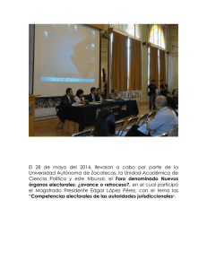 Foro Nuevos Órganos Electorales