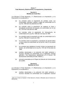 Trato Nacional y Restricciones a la Importación y Exportación