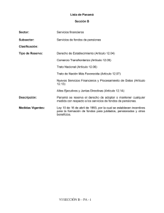 Lista de Panamá Sección B Sector: Subsector: