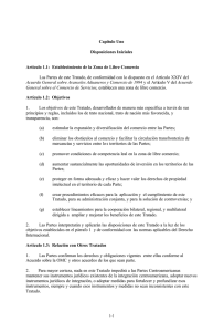 Las Partes de este Tratado, de conformidad con lo dispuesto... Capítulo Uno Disposiciones Iniciales