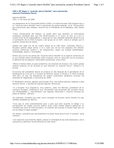 Comunidad Andina y la UE llegan a acuerdo marco flexible para asociaci n