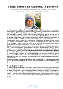 137- SANTOS Beata Teresa de Calcuta, la persona Carmelo Lopez Arias