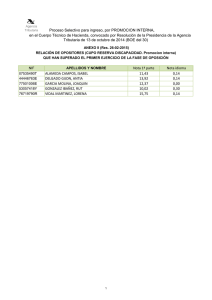 Proceso Selectivo para ingreso, por PROMOCION INTERNA,