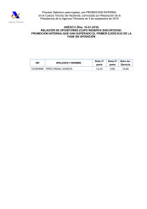 Proceso Selectivo para ingreso, por PROMOCION INTERNA,