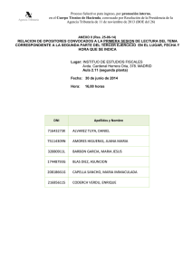 Anexo II: Convocados primera sesión lectura