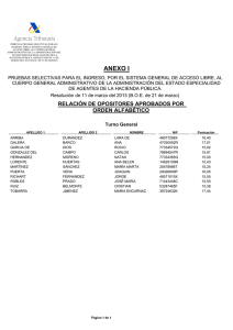 - Anexo I: Aprobados segundo ejercicio (turno gral.)