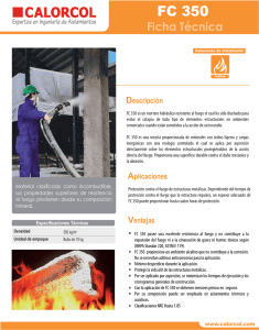 FC - 350 Materiales resistentes al fuego aplicados por aspersiÃ³n