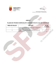 PLAZAS DEFINITIVAS OFERTADAS T.E. RADIOTERAPIA