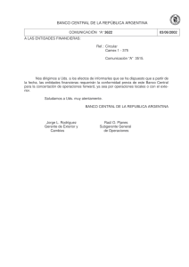 COMUNICACION A 3622 (3/6/02)