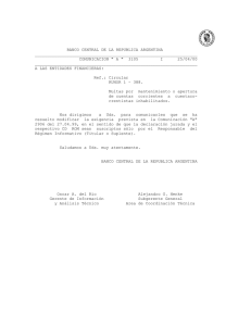 COMUNICACION A 3105 (25/4/00)