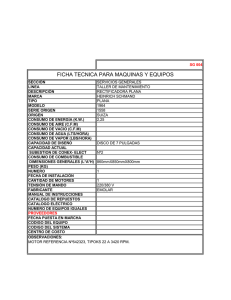 FICHA TECNICA PARA MAQUINAS Y EQUIPOS