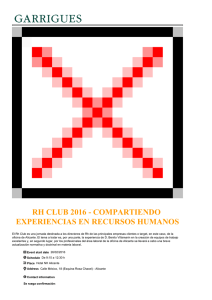 RH CLUB 2016 - COMPARTIENDO EXPERIENCIAS EN RECURSOS HUMANOS