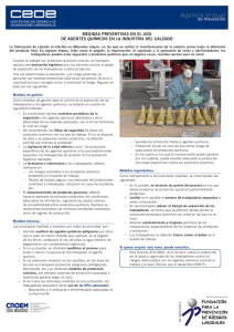 Medidas preventivas en el uso de agentes quÃ­micos en la industria del calzado