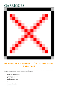 PLANES DE LA INSPECCIÓN DE TRABAJO PARA 2016