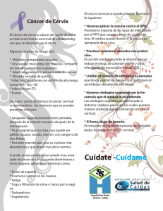 Descargar el archivo para mayor información sobre Infórmate sobre el Cáncer de Cérvix