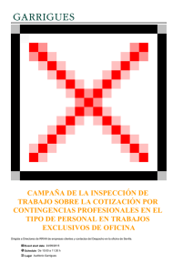 CAMPAÑA DE LA INSPECCIÓN DE TRABAJO SOBRE LA COTIZACIÓN POR