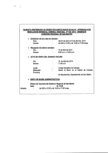 Subasta restringida de bienes pecuarios dados de baja "Aprobada por R.G.G. Nº 042-2014-GRSM/GGR" (2014-03-26)