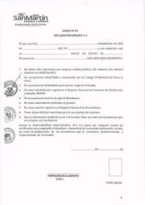 Declaración Jurada 1-A