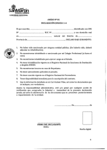Declaración Jurada 1-A