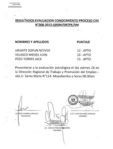 ,_ RESULTADOS EVALUACION  CONOCIMIENTO PROCESO S N