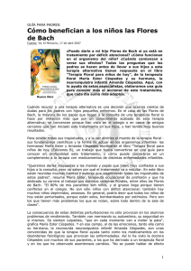 Como benefician las flores de Bach a los niños