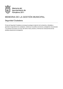 MEMORIA DE LA GESTIÓN MUNICIPAL Seguridad Ciudadana