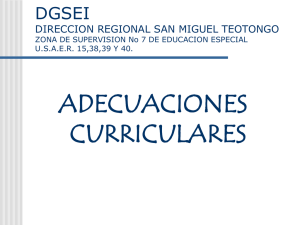 ADECUACIONES CURRICULARES