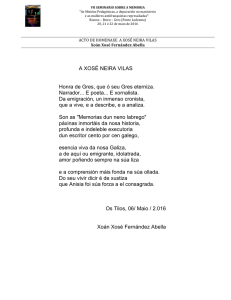 Poema da XoÃ¡n XosÃ© FernÃ¡ndez Abella dedicado a Neira Vilas