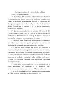 resolvió declarar inadmisible el recurso