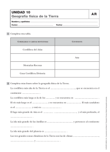 UNIDAD 10 A R Geografía física de la Tierra