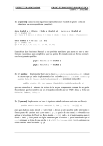 1)  [4 puntos] clase (con sus correspondiente ejemplos):