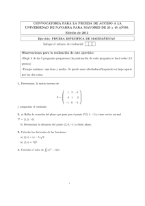 CONVOCATORIA PARA LA PRUEBA DE ACCESO A LA NOS. Edici´