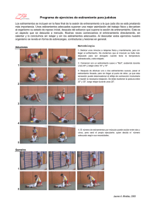Programa de ejercicios de estiramiento para judokas