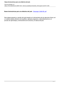 Bases biomecánicas para una didáctica del judo