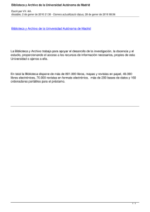 Biblioteca y Archivo de la Universidad Autónoma de Madrid